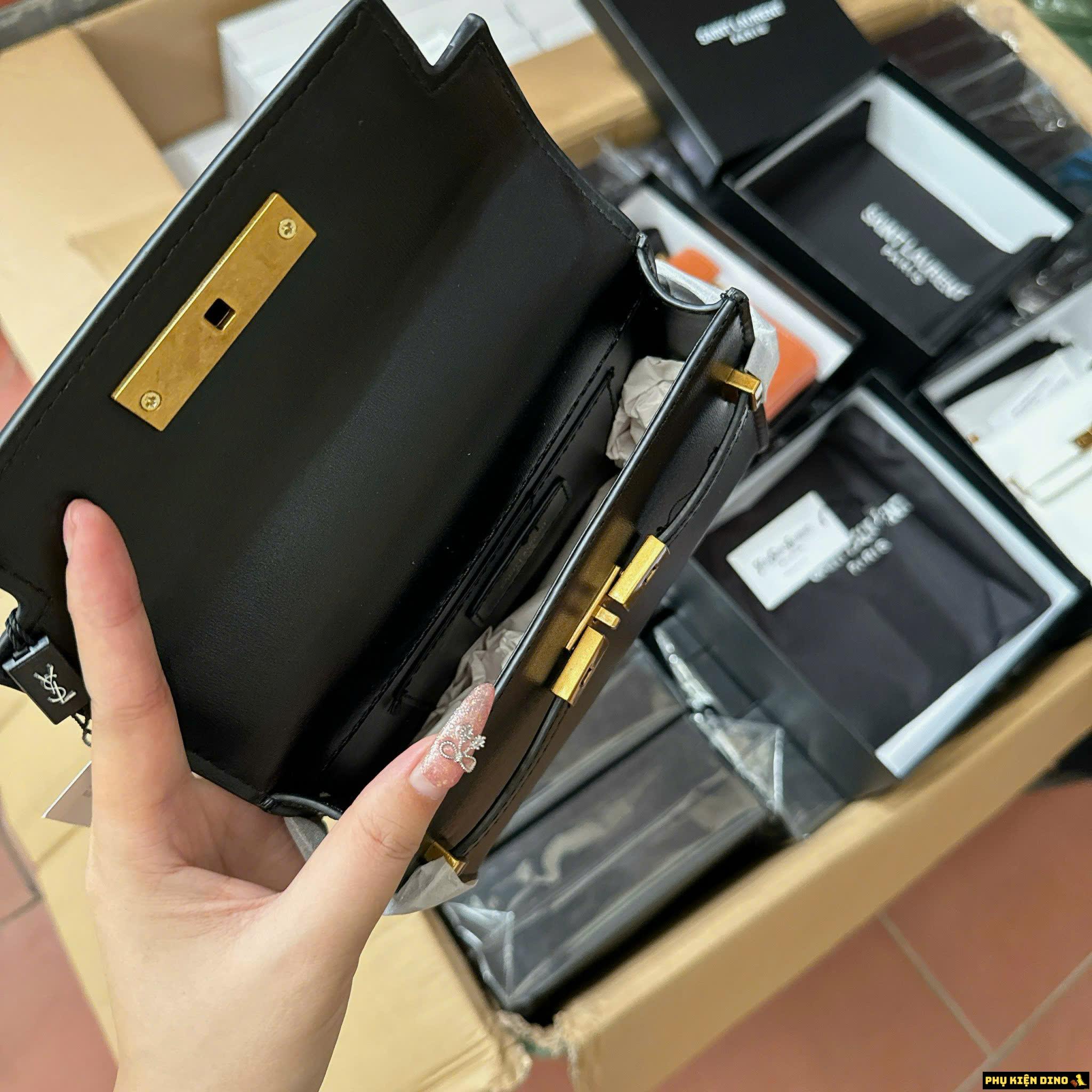 Túi YSL Saint Laurent Leather Manhattan Mini Crossbody Màu Đen Túi YSL Saint Laurent Leather Manhattan Mini Crossbody Màu Đen